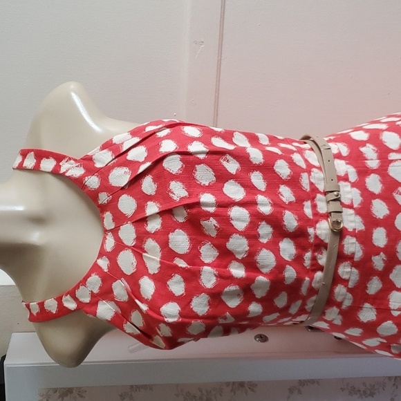 Eliza J Polka Dot Sleeveless A-Line Cotton delightful party  Dress Size 14 - Picture 3 of 11